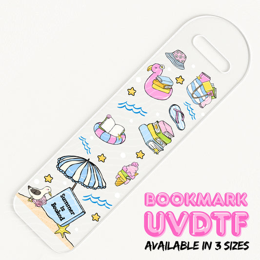 Summer Is Booked | Bookmark UV DTF