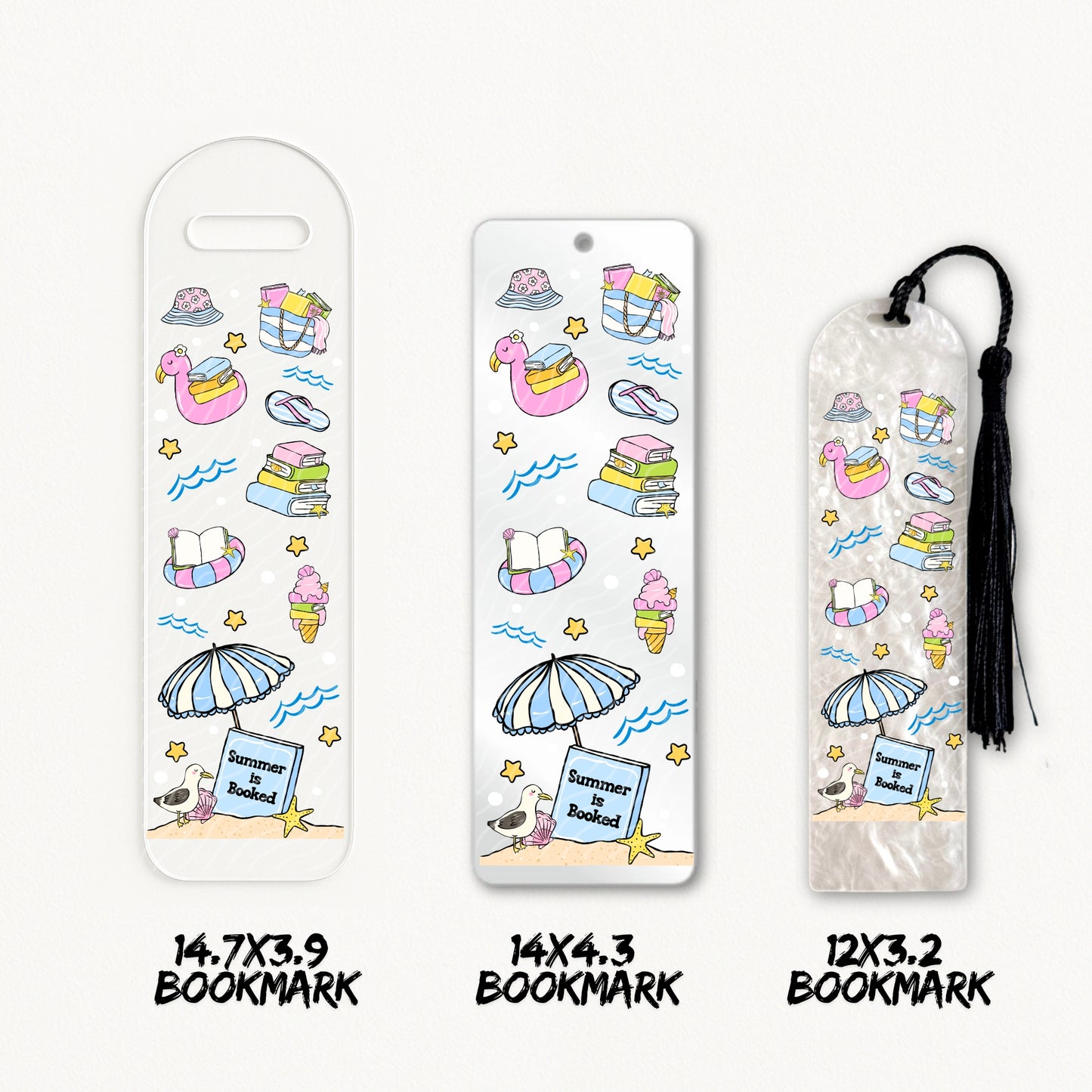 Summer Is Booked | Bookmark UV DTF