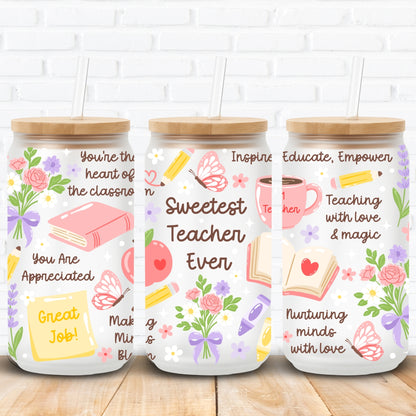 Sweetest Teacher Affirmations | UV DTF Wrap