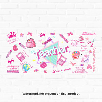 Retro Teacher | UV DTF Wrap