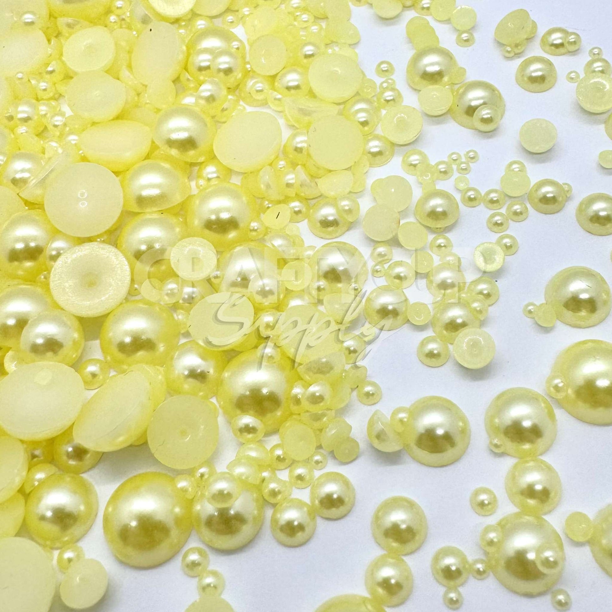 yellow gem rhinestones pearls
