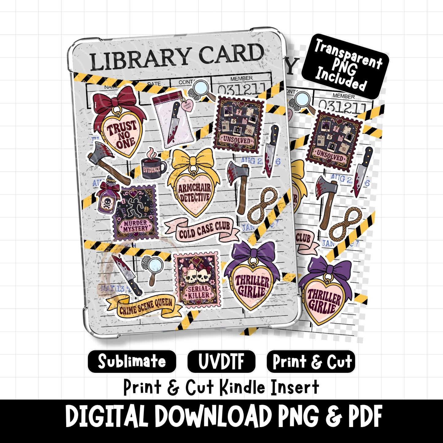 Armchair Detective Kindle Insert | Digital Download