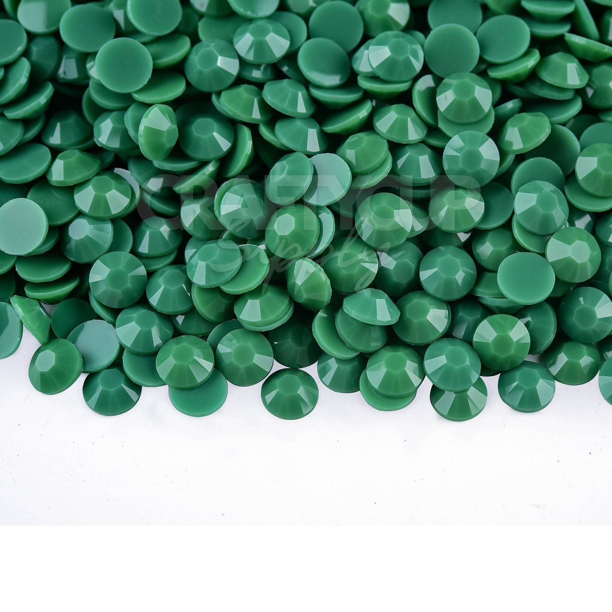 green solid resin gem stones