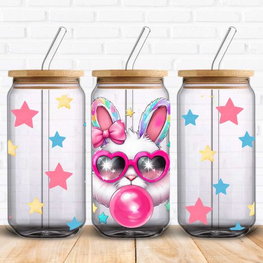 trending uv dtf easter bunny with bubblegum