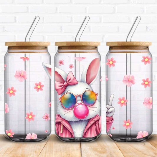 trending uv dtf easter bunny with bubblegum