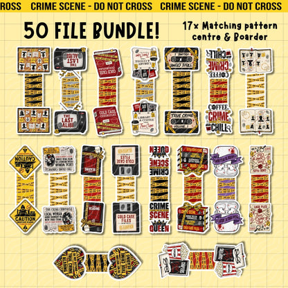 True Crime Junkie Magnetic Bookmark Bundle | Digital Download