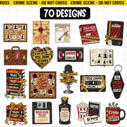 True Crime Junkie Clipart Bundle | Digital Download