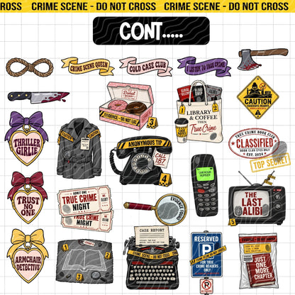 True Crime Junkie Clipart Bundle | Digital Download