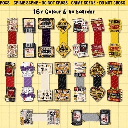 True Crime Junkie Magnetic Bookmark Bundle | Digital Download
