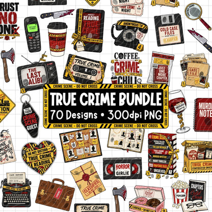 True Crime Junkie Clipart Bundle | Digital Download