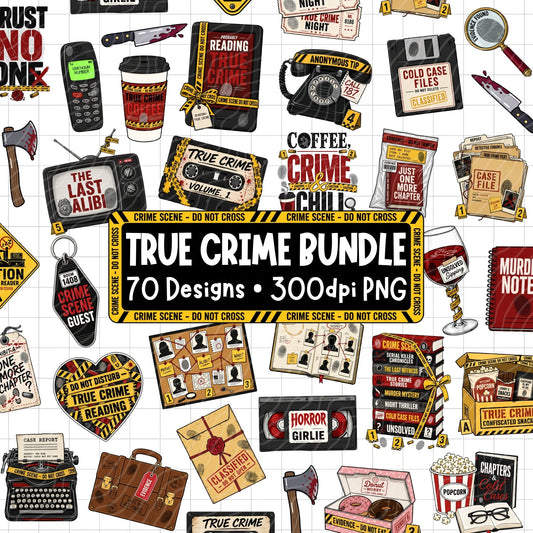 True Crime Junkie Clipart Bundle | Digital Download
