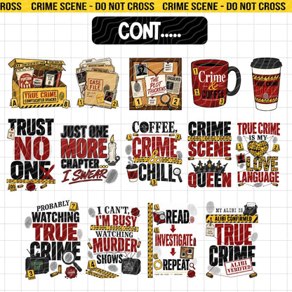 True Crime Junkie Clipart Bundle | Digital Download