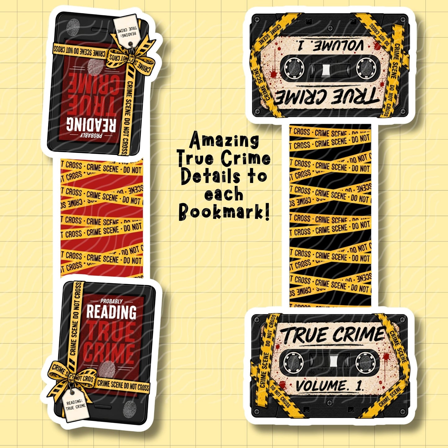 True Crime Junkie Magnetic Bookmark Bundle | Digital Download