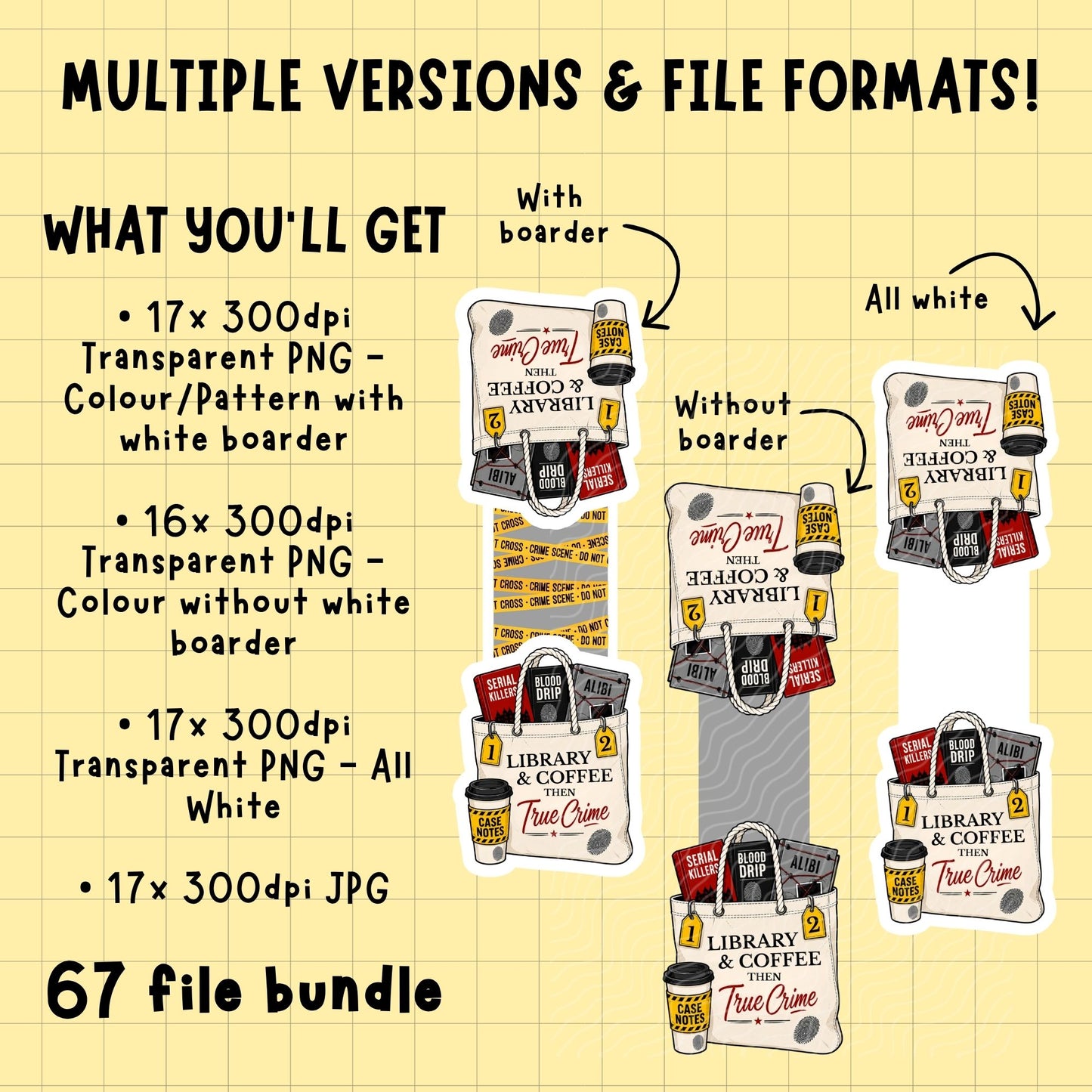 True Crime Junkie Magnetic Bookmark Bundle | Digital Download