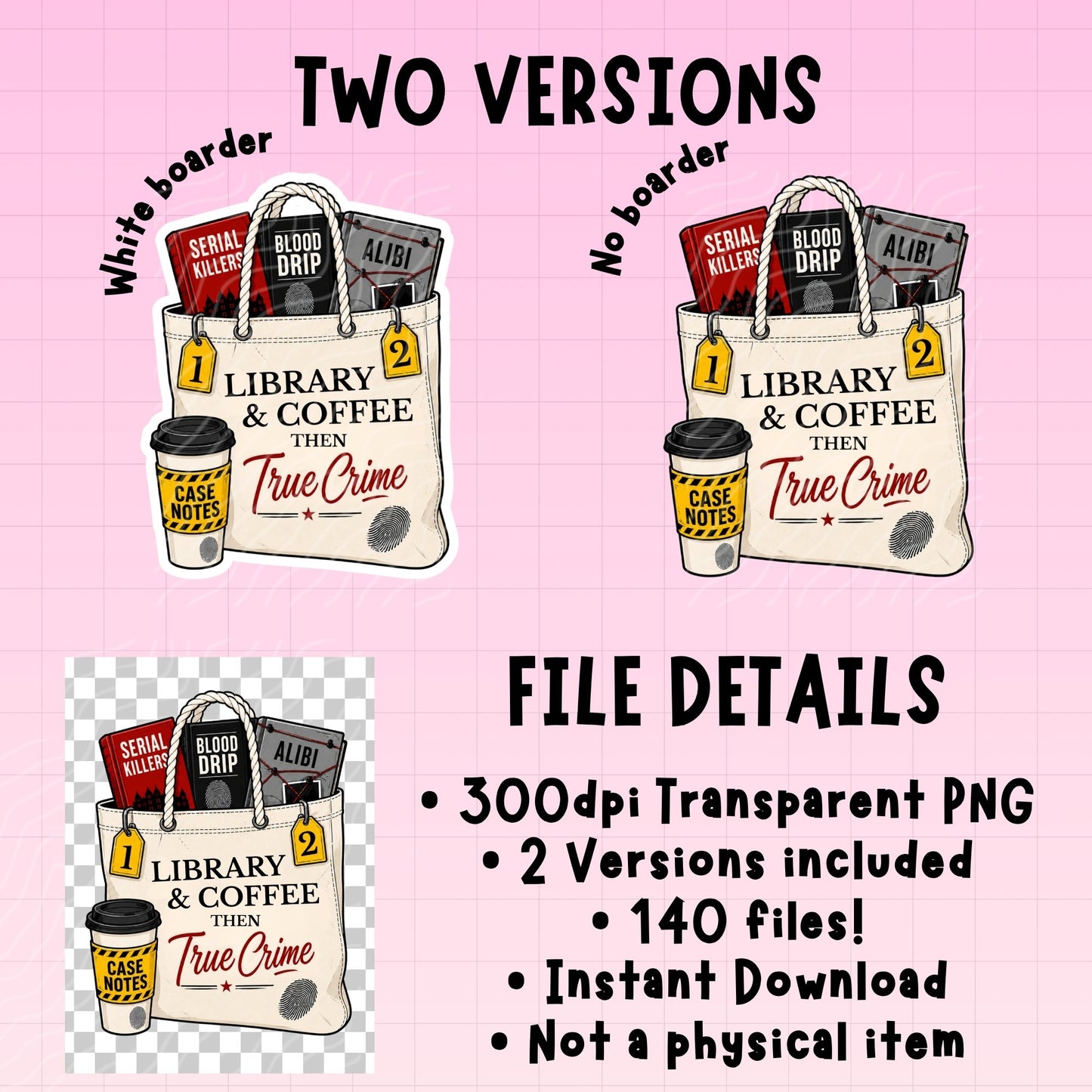 True Crime Junkie Clipart Bundle | Digital Download