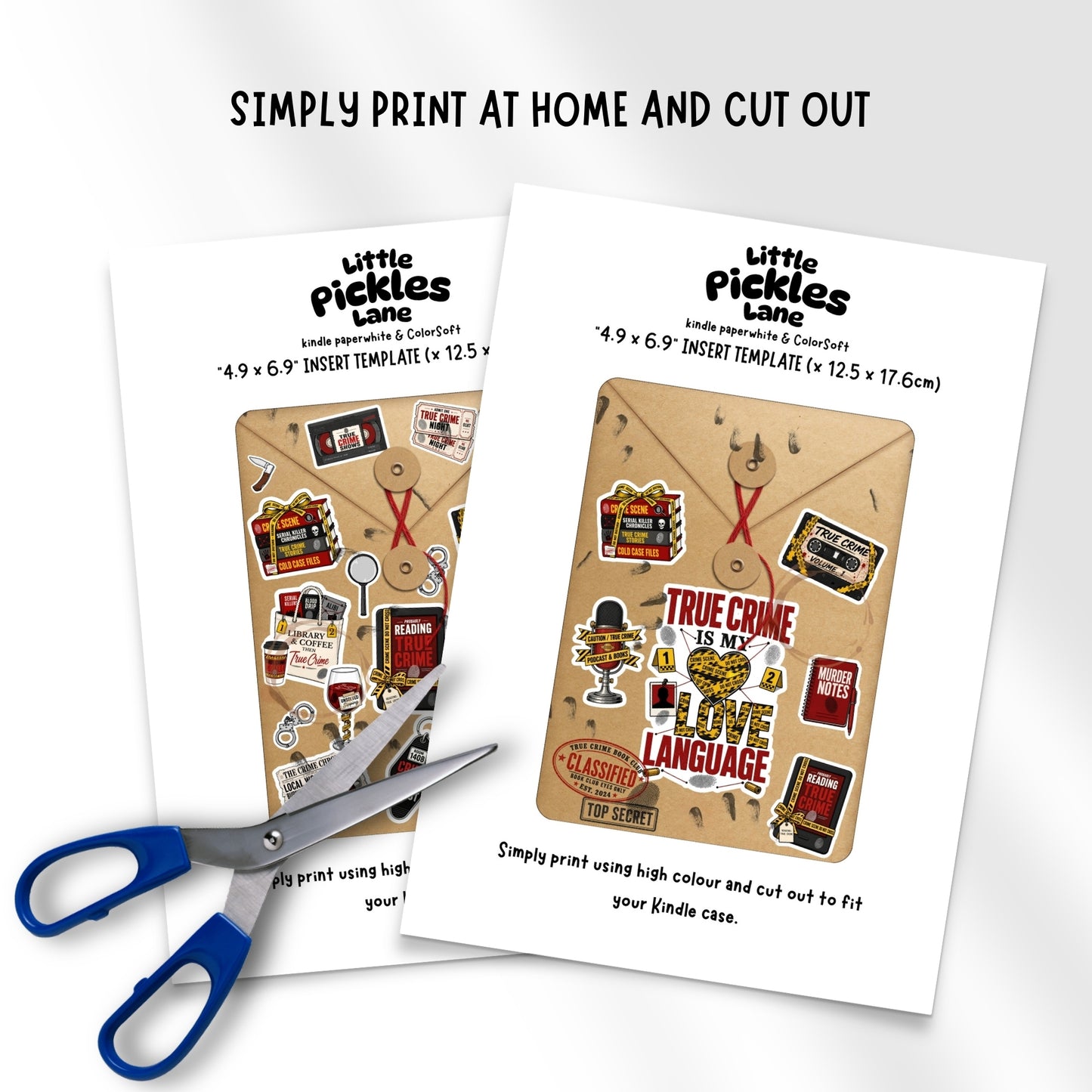 Crime Case Notes Kindle Insert | Digital Download