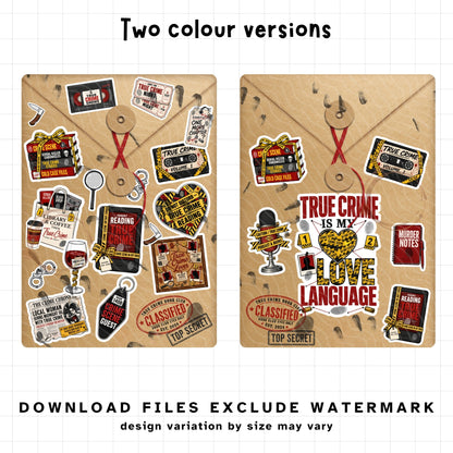 Crime Case Notes Kindle Insert | Digital Download