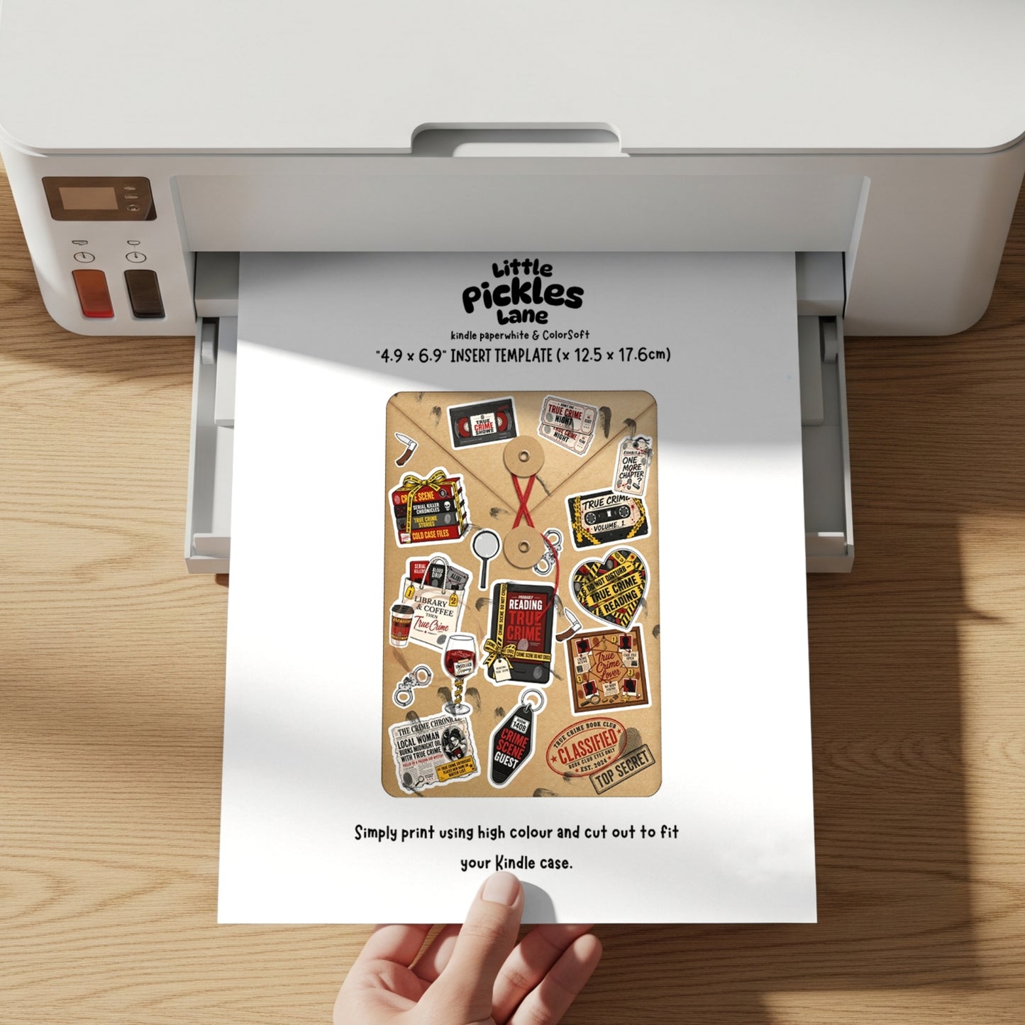 Crime Case Notes Kindle Insert | Digital Download