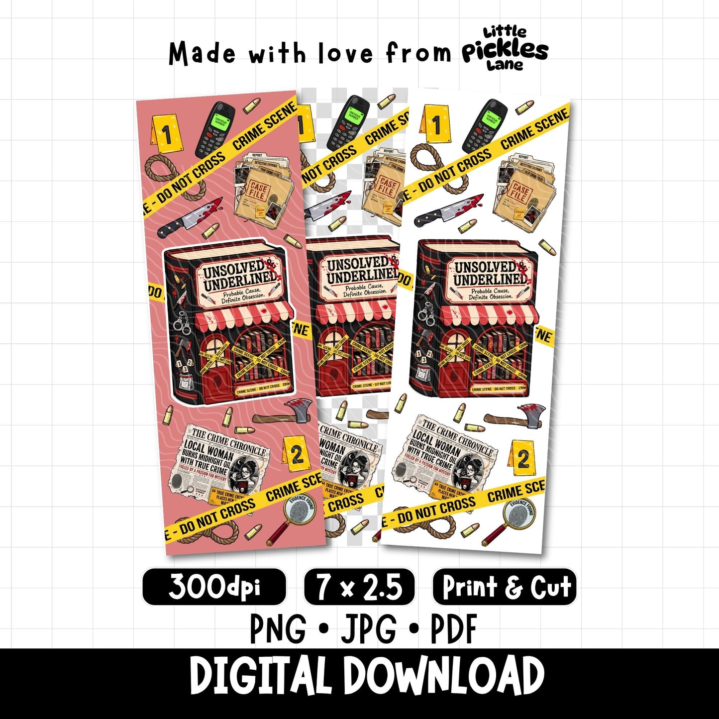 True Crime Book Club | Bookmark Digital Download