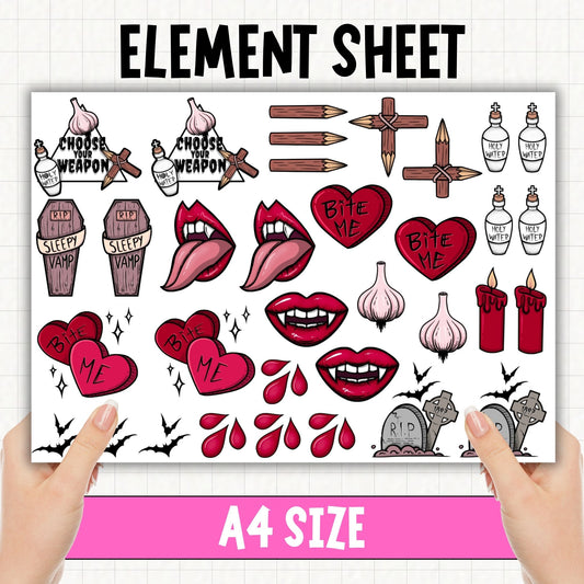 Vampire | UV DTF Element Sheet