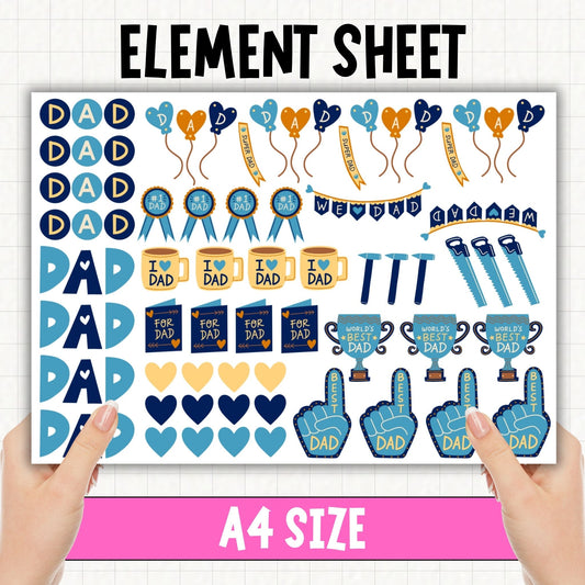 Dad - A4 | UV DTF Element Sheet