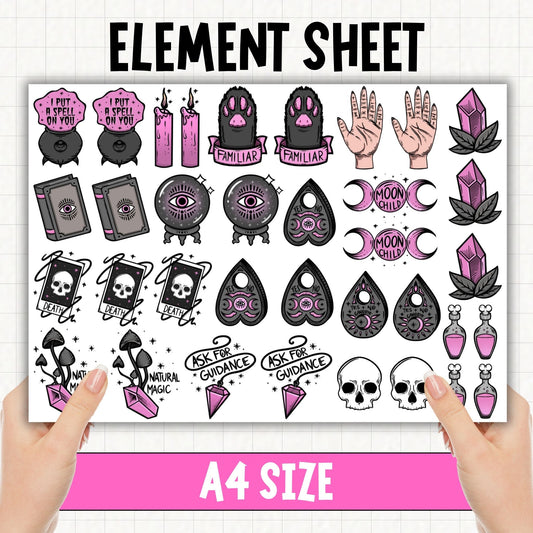 Witch & Tricks | UV DTF Element Sheet
