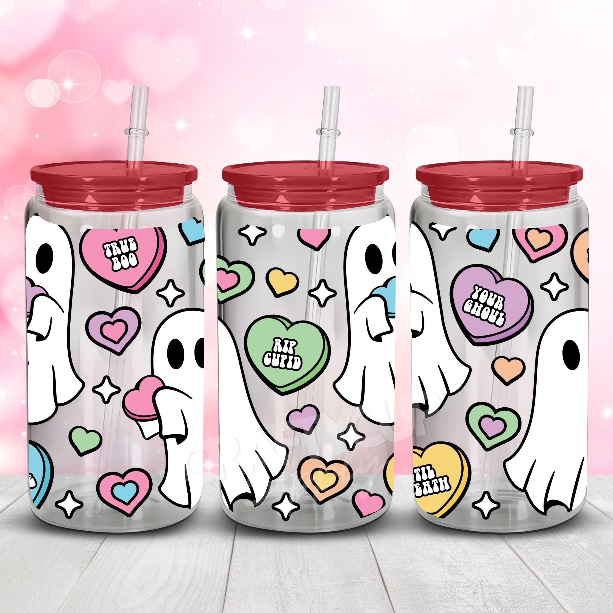 valentine ghost uv dtf wraps