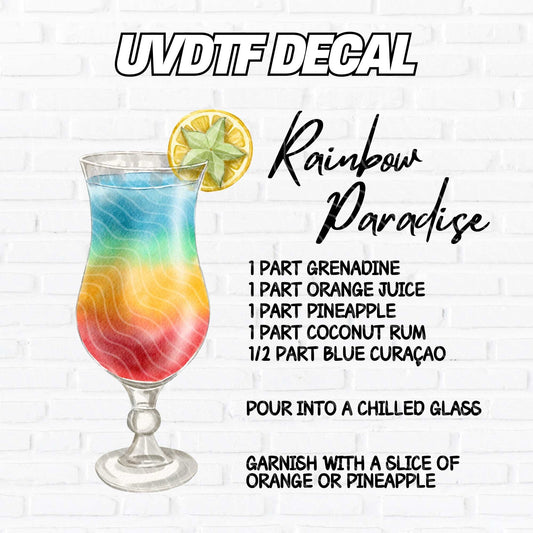 Rainbow Paradise | UV DTF Decal