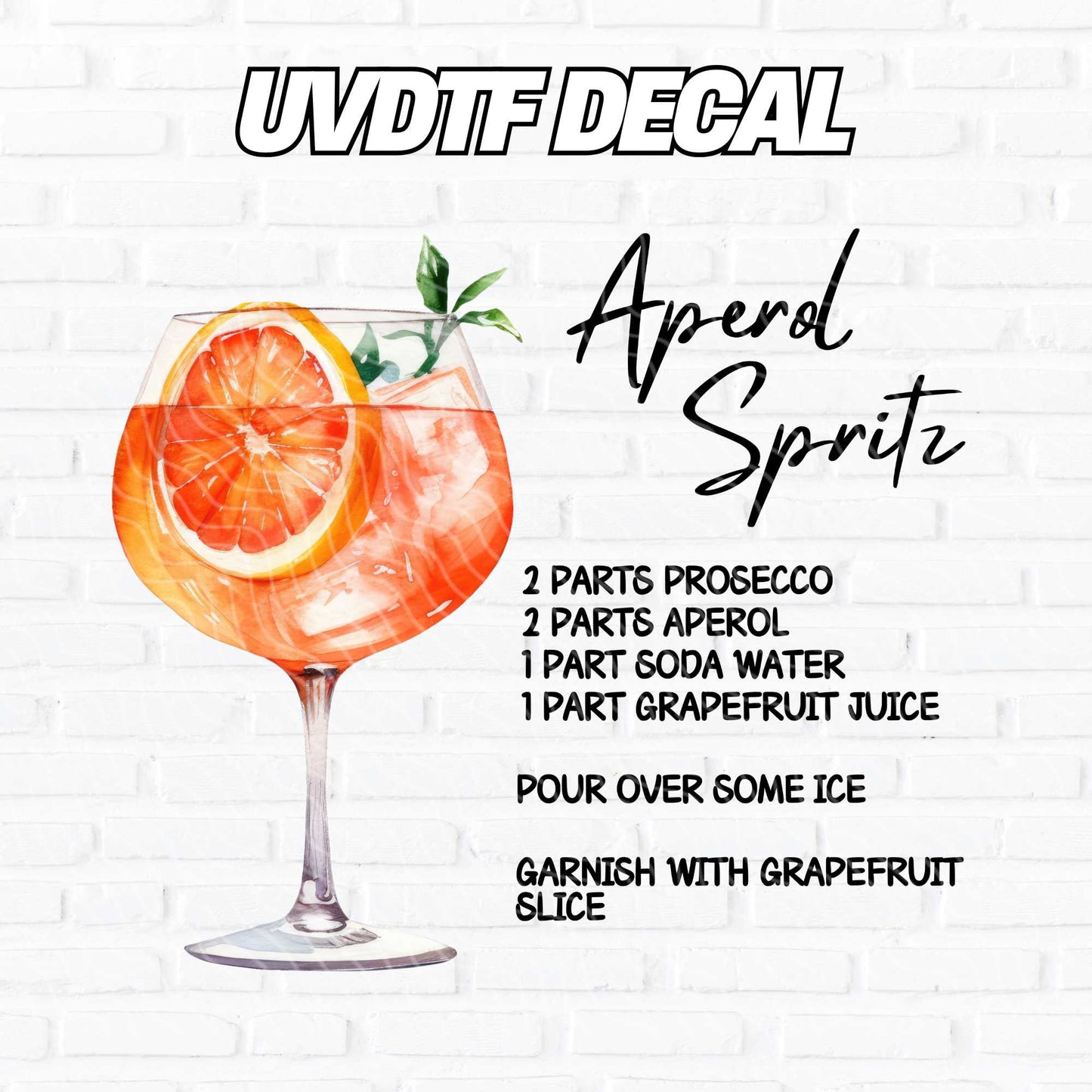 Aperol Spritz | UV DTF Decal