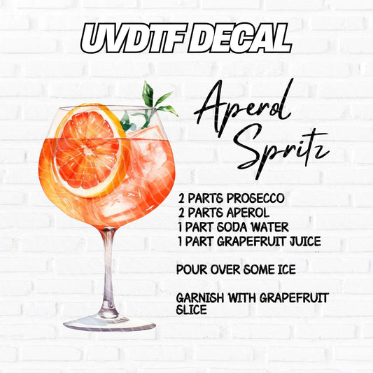 Aperol Spritz | UV DTF Decal