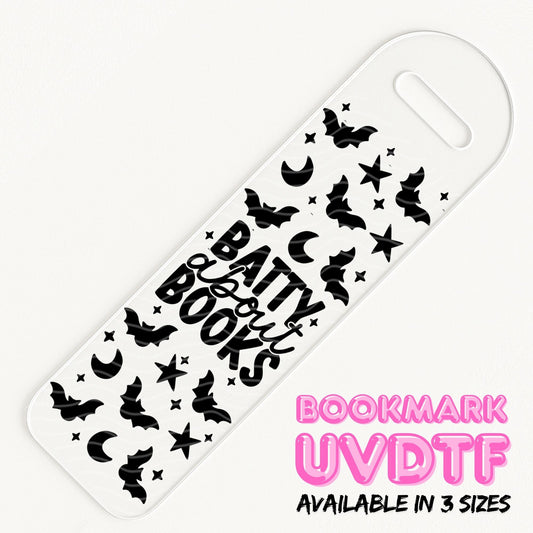 Batty About Books | Bookmark UV DTF