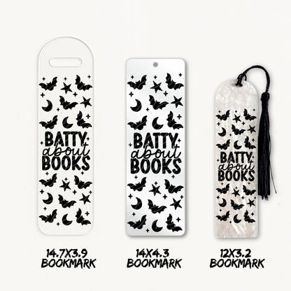 Batty About Books | Bookmark UV DTF