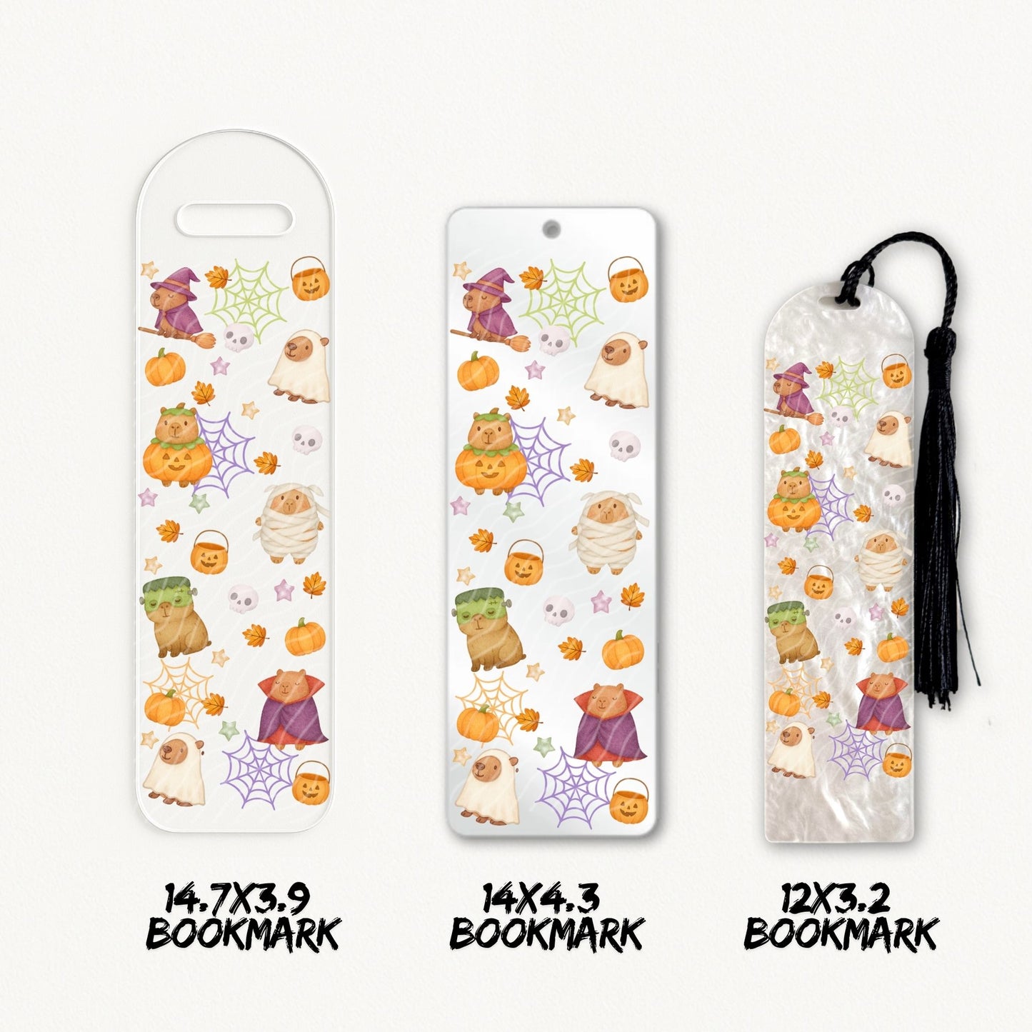 Capybara Halloween | Bookmark UV DTF