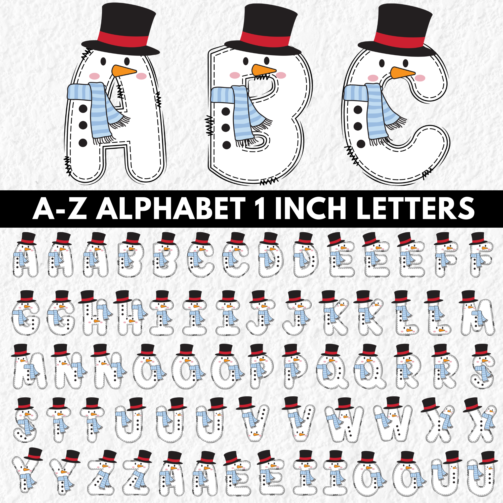UV DTF Alphabet | A-Z Transfers | Christmas Print Letters – CraftyCupSupply