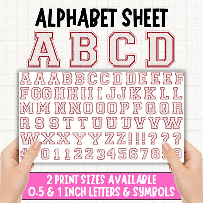 Varsity Alphabet | UV DTF