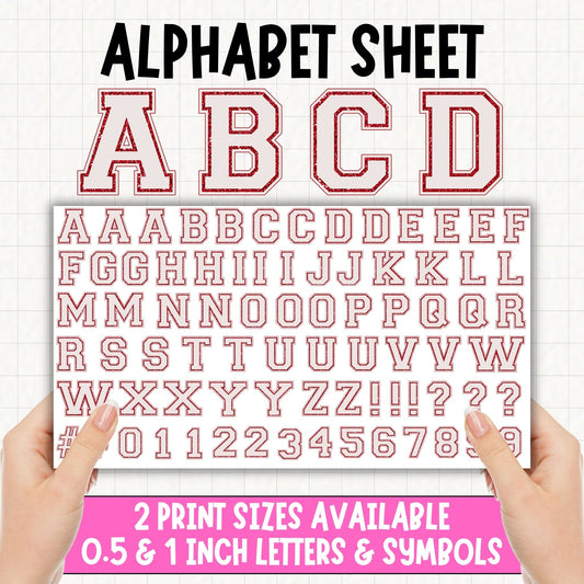 Varsity Alphabet | UV DTF
