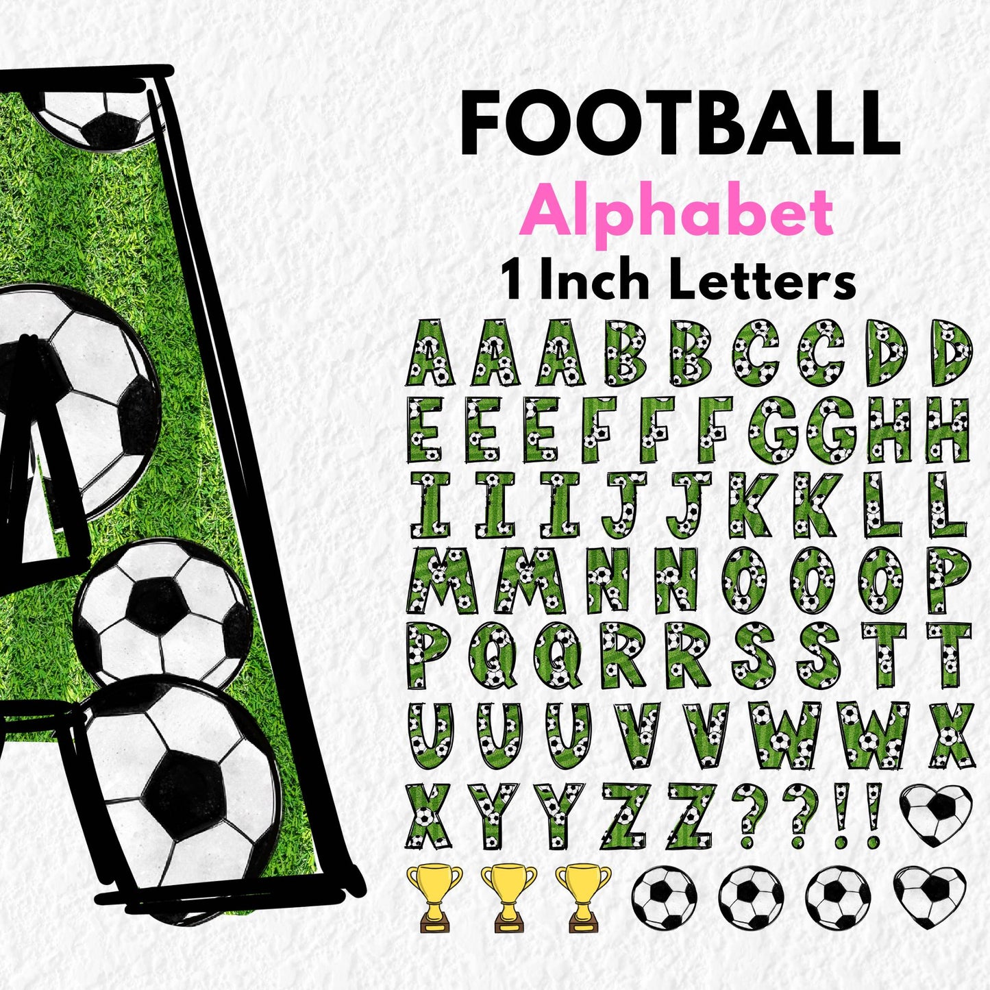 Football Alphabet | UV DTF
