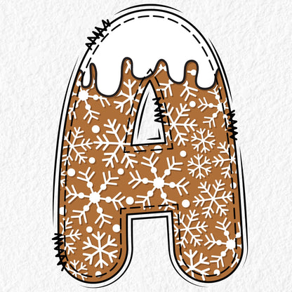 Gingerbread Alphabet | UV DTF