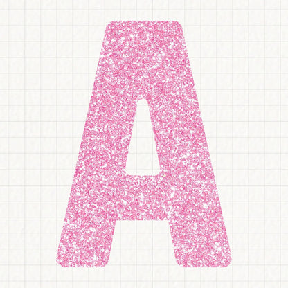 Pink Glitter Alphabet | UV DTF