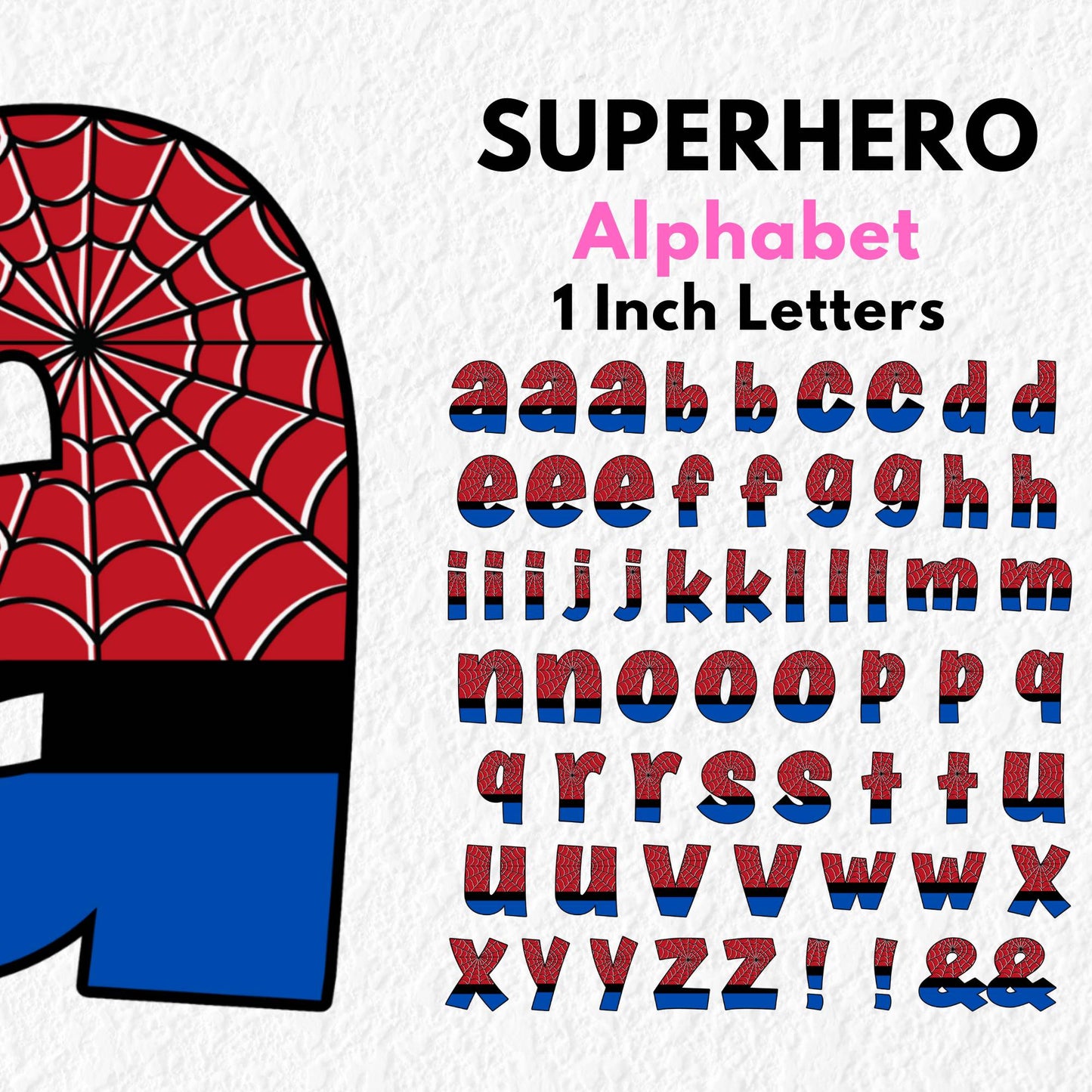 Superhero Alphabet | UV DTF
