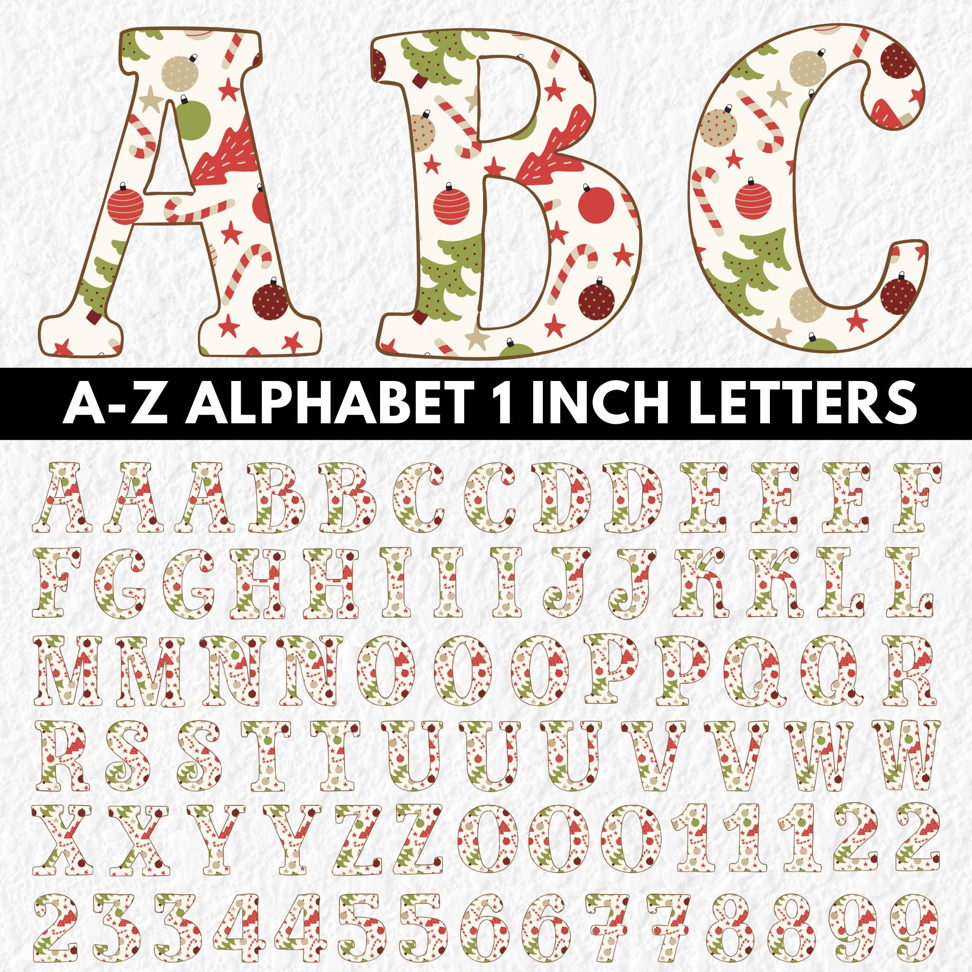UV DTF Alphabet | A-Z Transfers | Christmas Print Letters – CraftyCupSupply