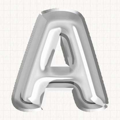 Silver Foil Balloons Alphabet | UV DTF
