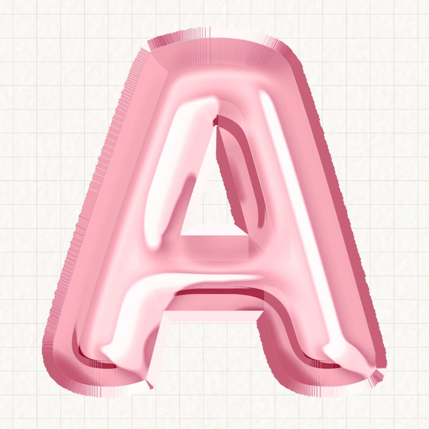Pink Foil Balloons Alphabet | UV DTF