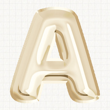 Champagne Foil Balloons Alphabet | UV DTF