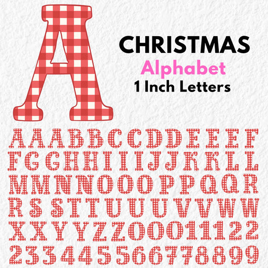 Christmas Alphabet | UV DTF
