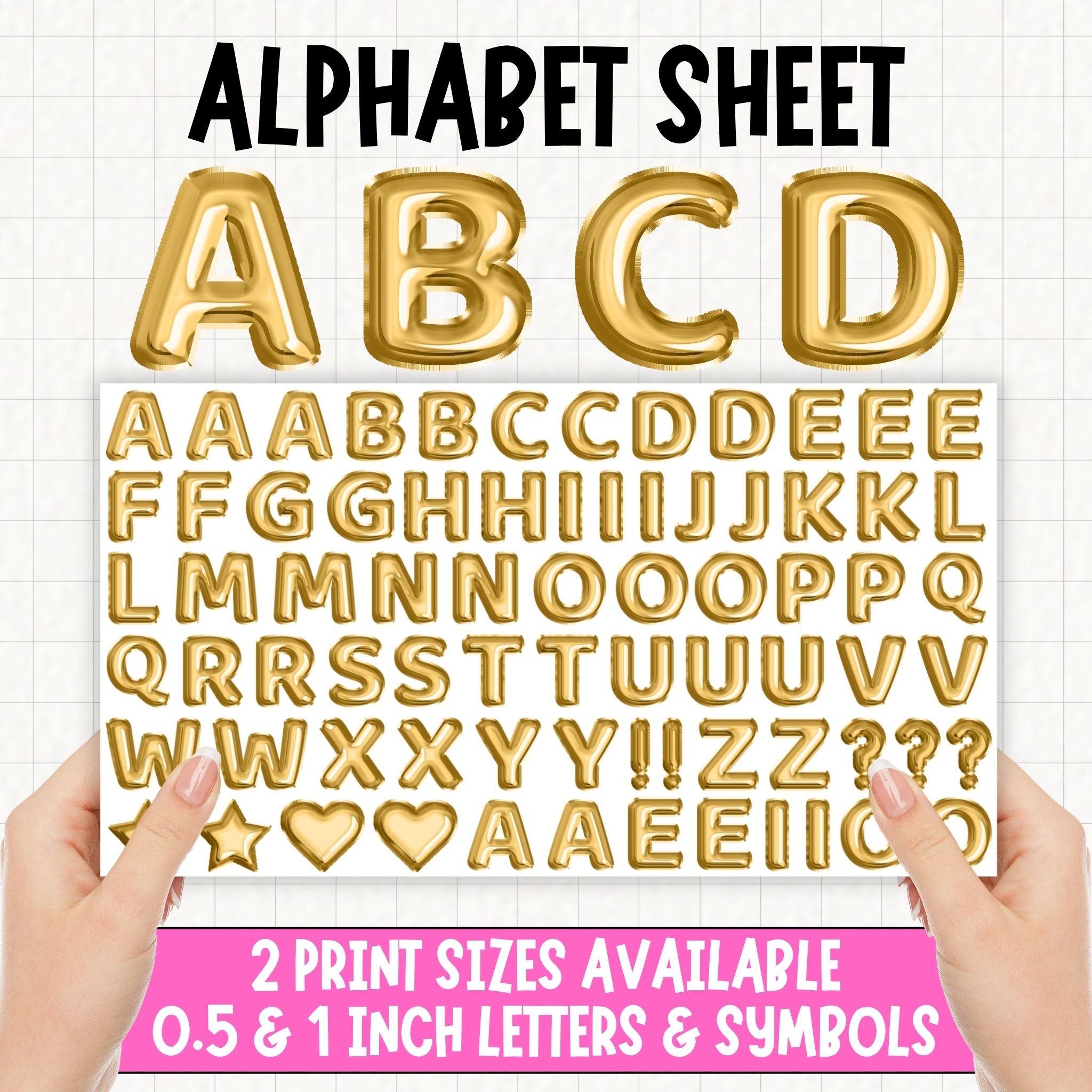 UV DTF Alphabet | A-Z Transfers | Gold Letters – CraftyCupSupply