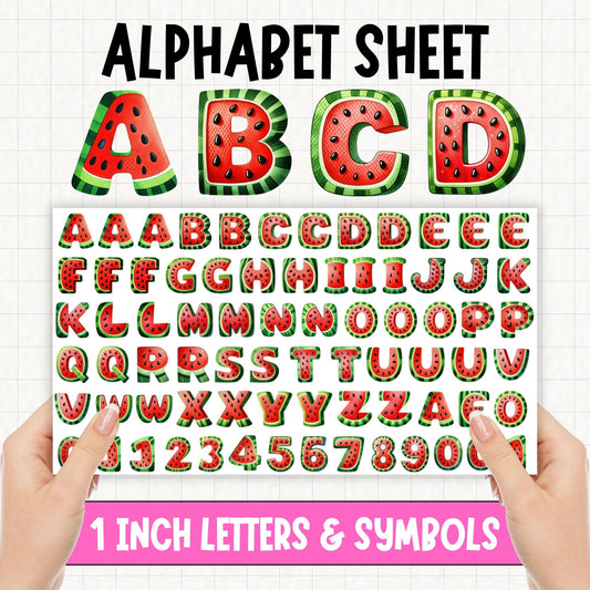 Watermelon Alphabet | UV DTF