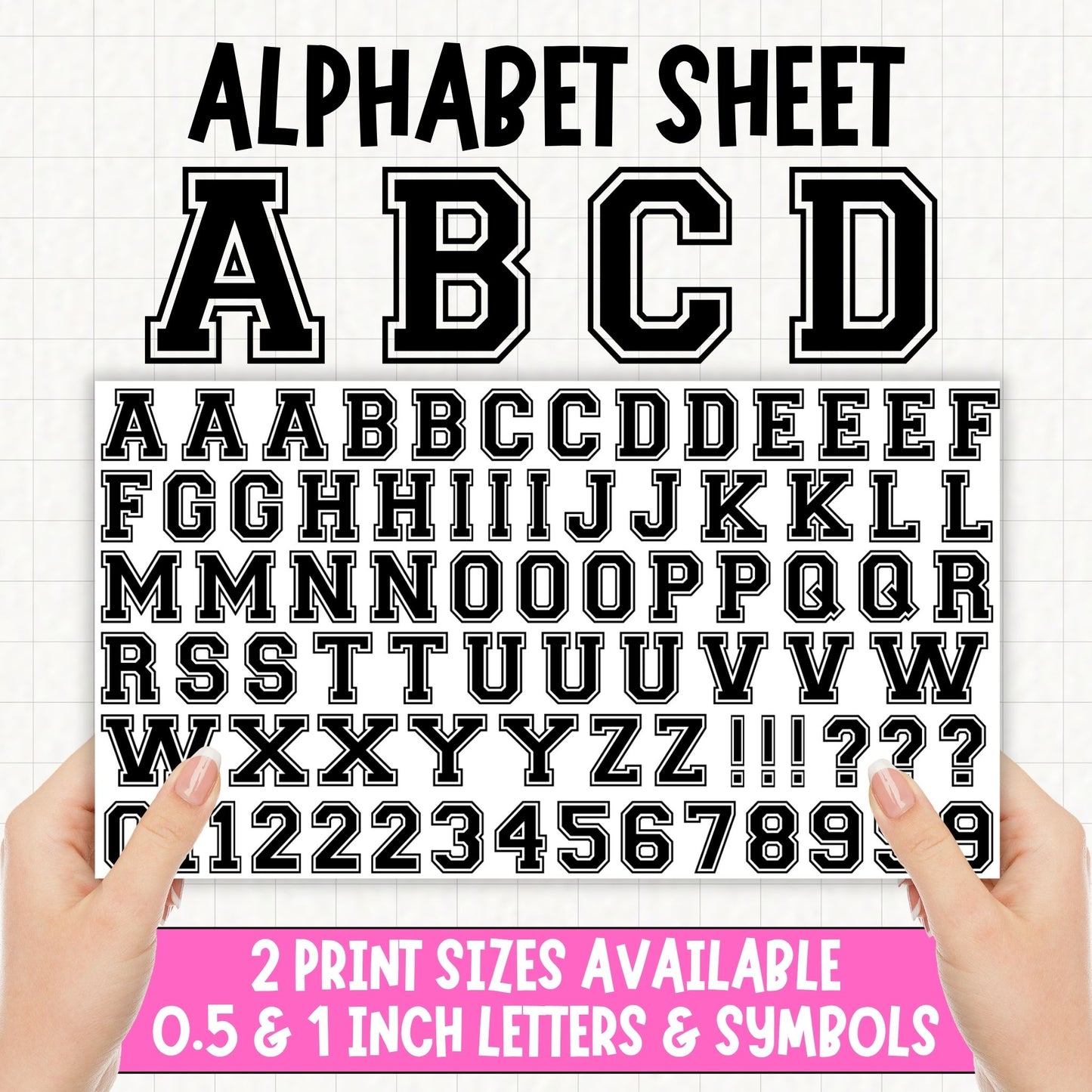 Varsity Alphabet | UV DTF