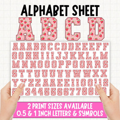 Strawberry Alphabet | UV DTF