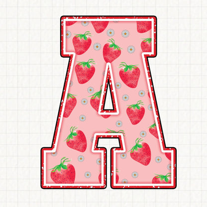 Strawberry Alphabet | UV DTF